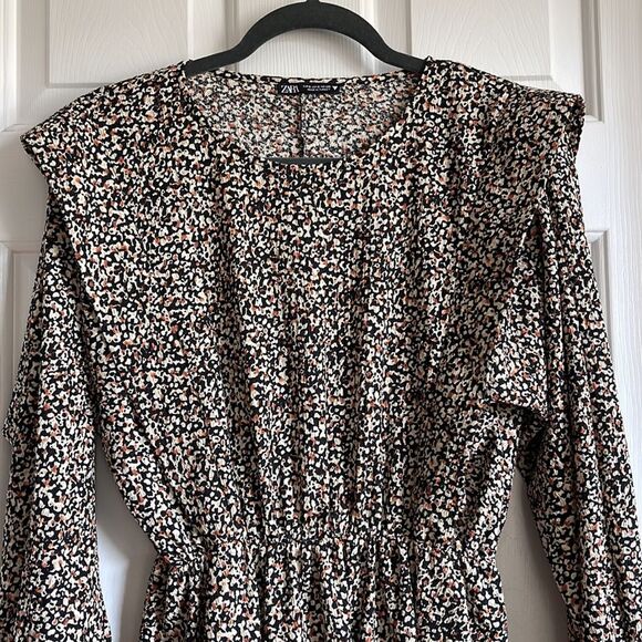 Zara Long Sleeve Print Dress - Picture 2 of 6